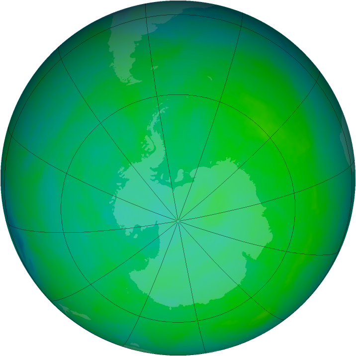 Ozone Map 1991-12-12